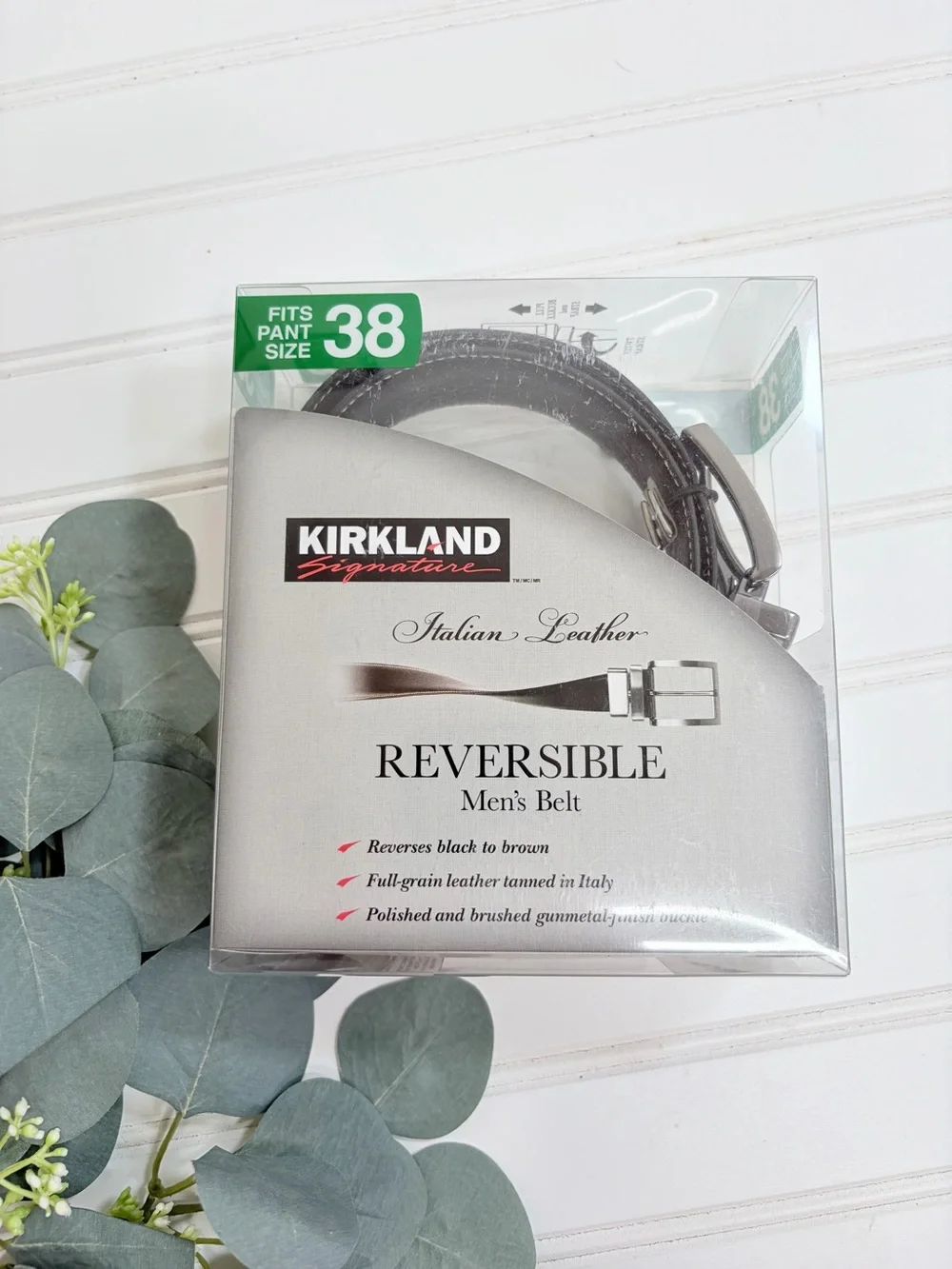 Kirkland Italian Leather Reversible Belt